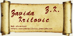 Zavida Krilović vizit kartica